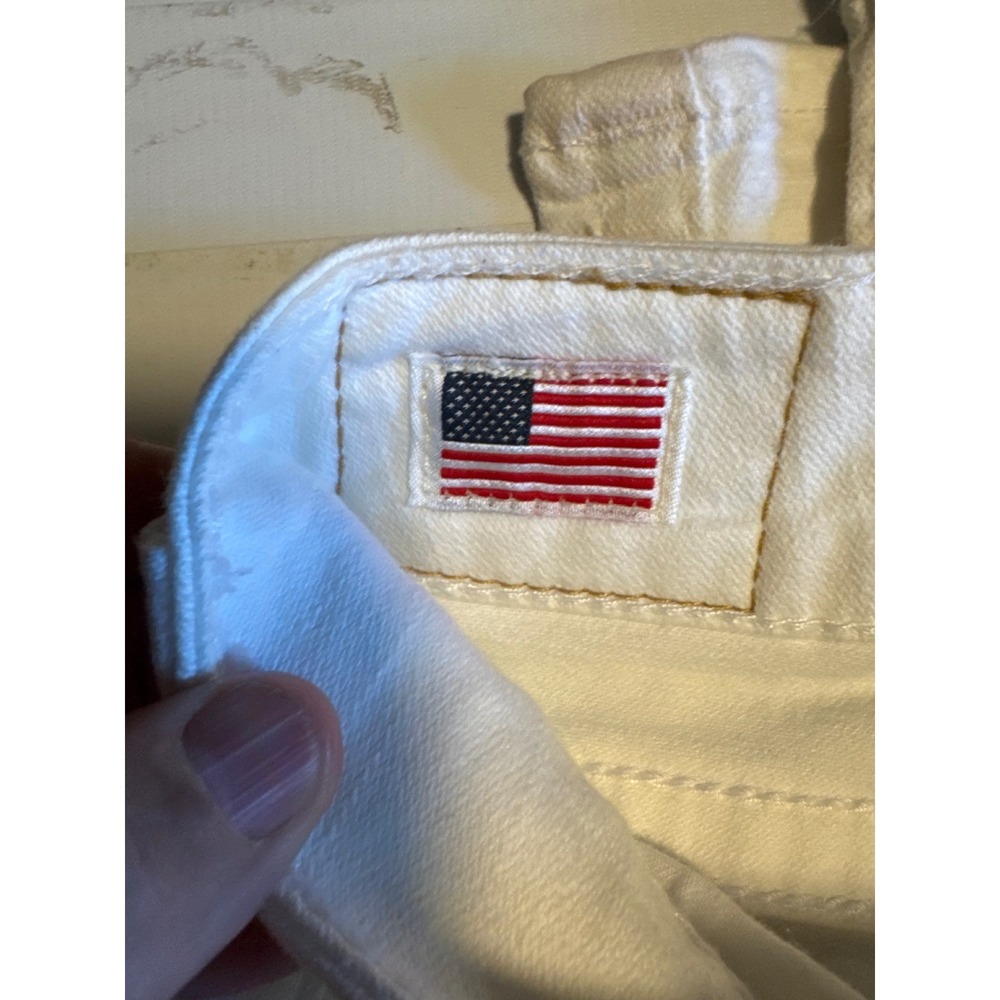 True Religion Johnny Jeans Womens 30 White Distressed Straight Leg USA - Picture 3 of 10